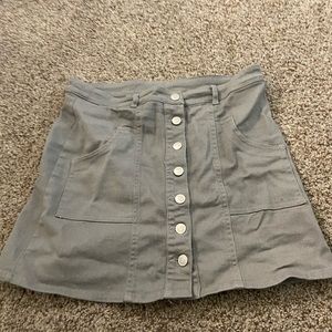 Grey jean skirt